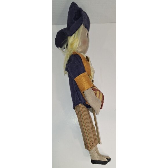 Primitive Colonial George Washington Doll 19" Tall Rare Patriotic July 4th - Picture 11 of 16